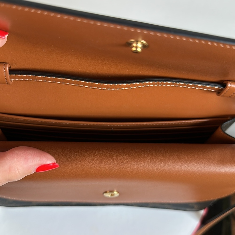 Celine Wallet On Strap In Triomphe Canvas And Smo… - image 2